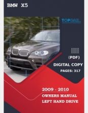 BMW X5 2009-2010 OWNERS MANUAL